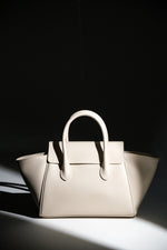 Milchbeige Damen-Tote-Bag aus Leder