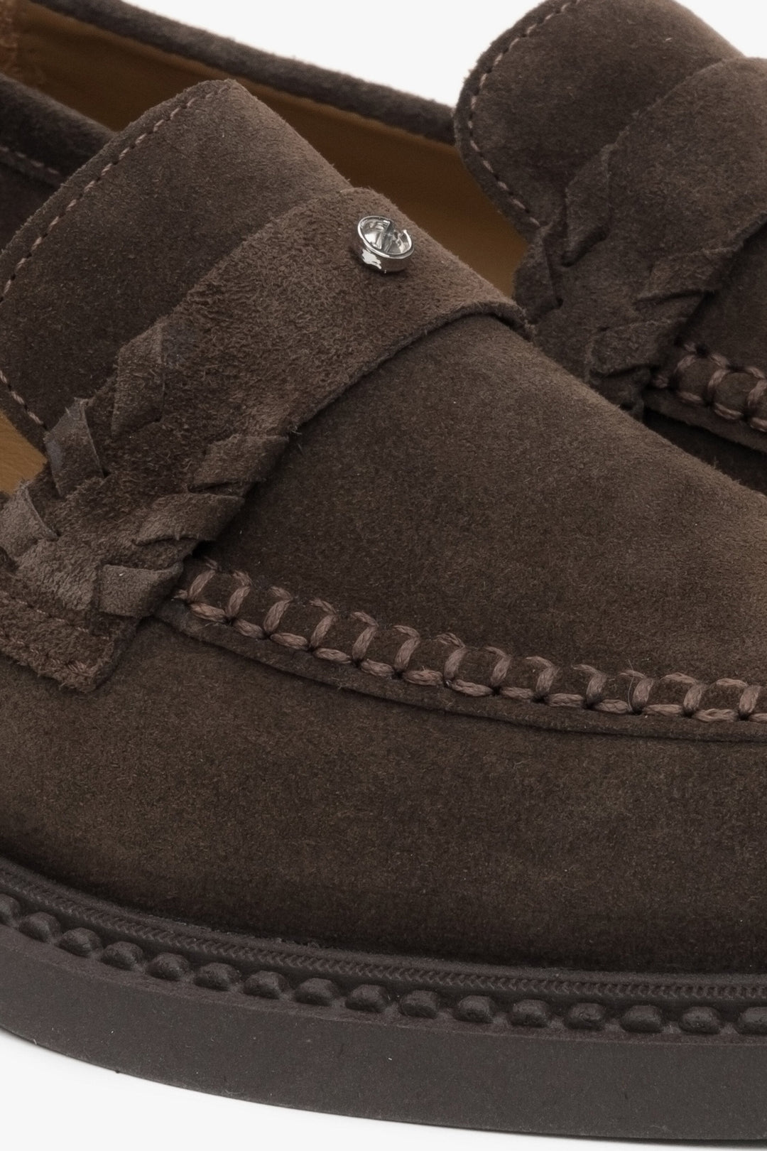 Veloursleder-Loafer - Dunkelbraun.