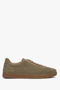 Premium Herren Sneaker italienisches Echtvelours Khaki Estro ER00117296.