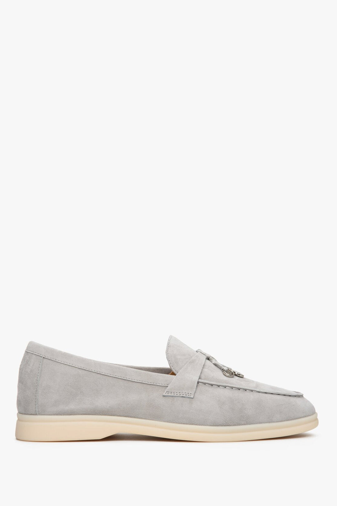 Graue Velours-Mokassins für Damen Estro ER00112678