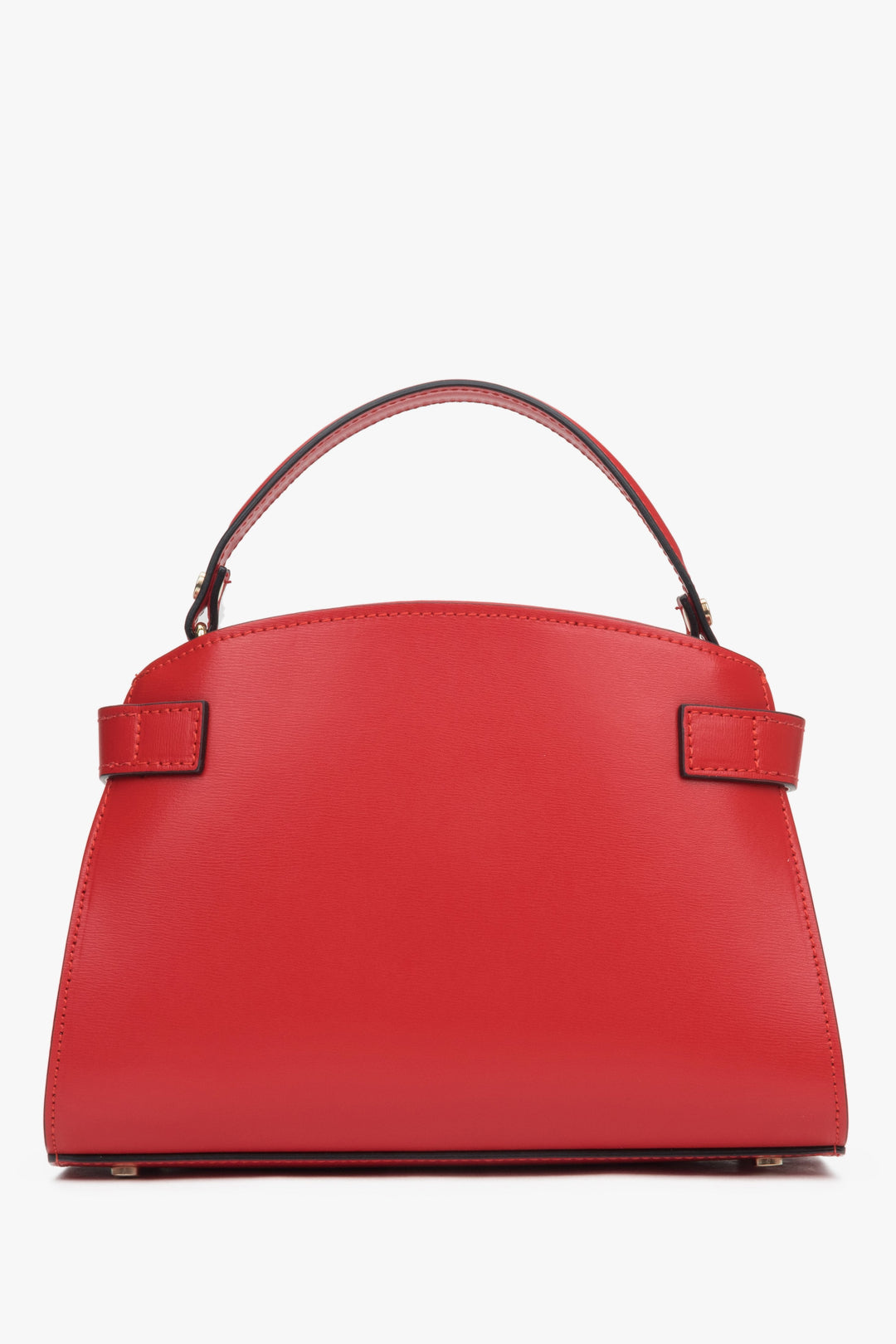 Rote Damen-Satchel-Tasche aus edlem italienischem Echtleder Estro ER00117129