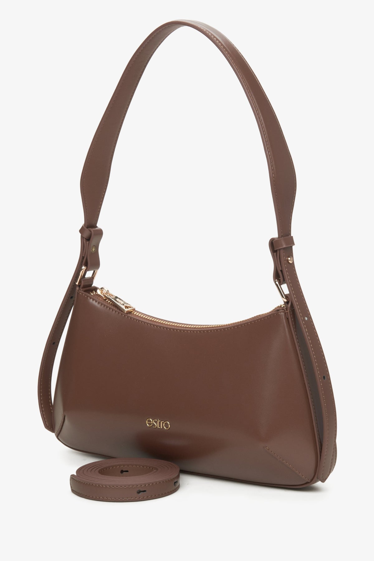 Sattelbraune Damen-Handtasche Estro ER00115804
