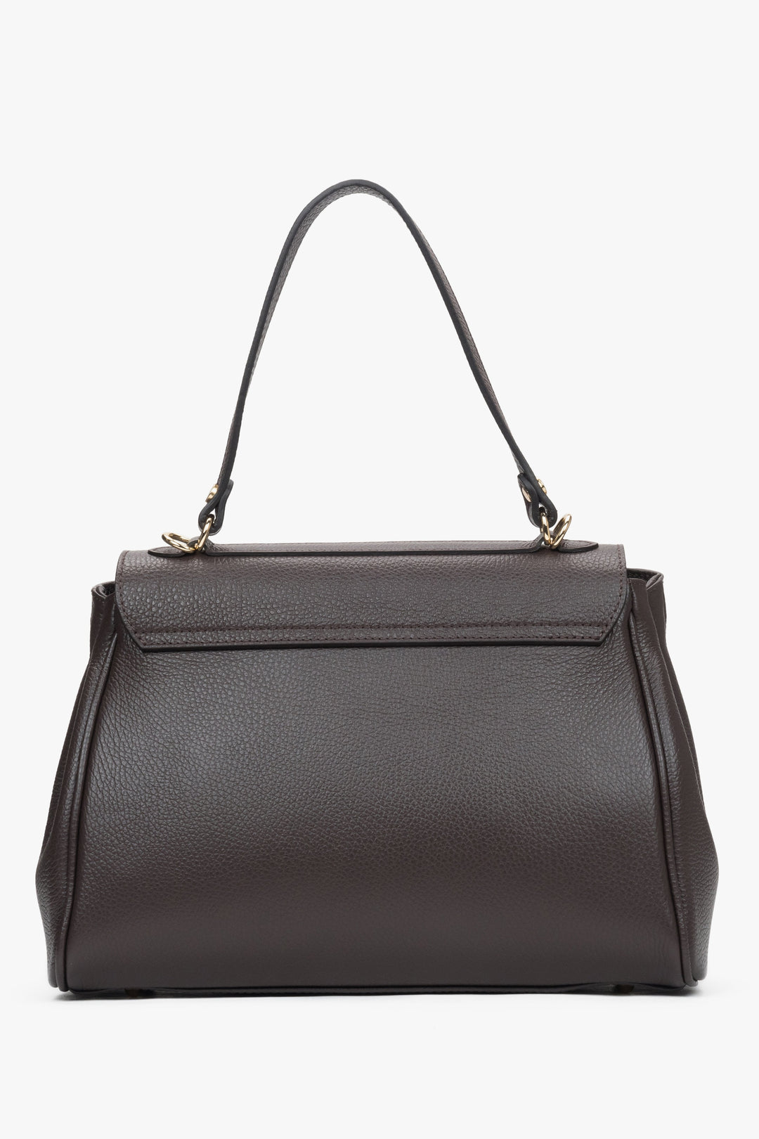 Damenhandtasche in Dunkelbraun – Satchel-Stil aus hochwertigem italienischem Echtleder.