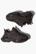 Sattelbrauner Damen-Sneaker low mit markanter Chunky-Plateausohle ES8 ER00114314.