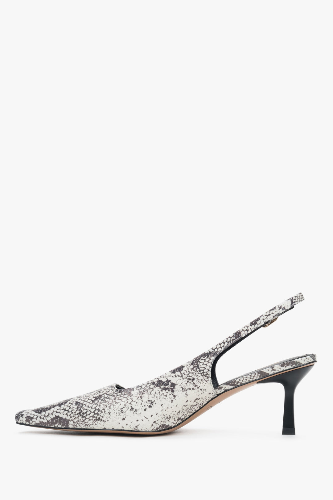 Lederschuhe mit Animal-Print und spitzer Zehenpartie, Estro ER00117230