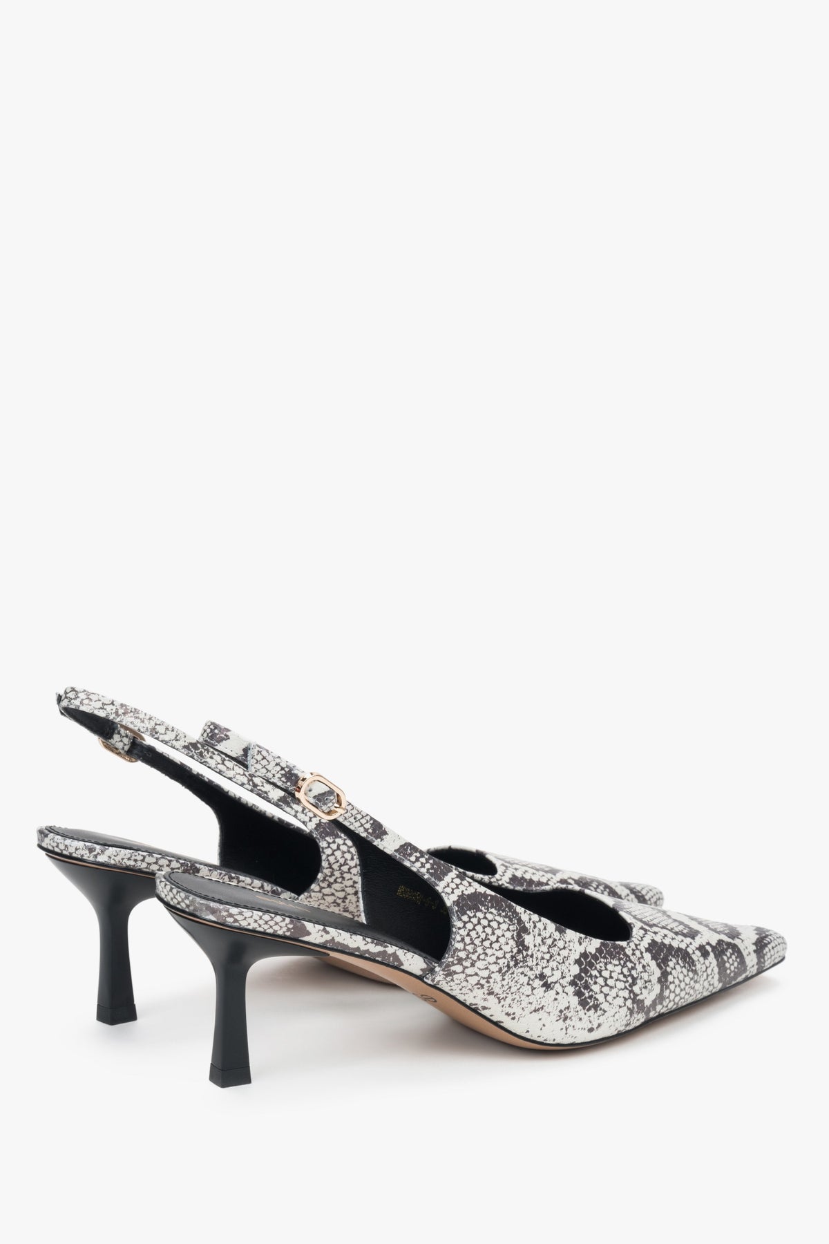 Elegante Pumps aus Echtleder in Schwarz und Grau, Estro ER00117230