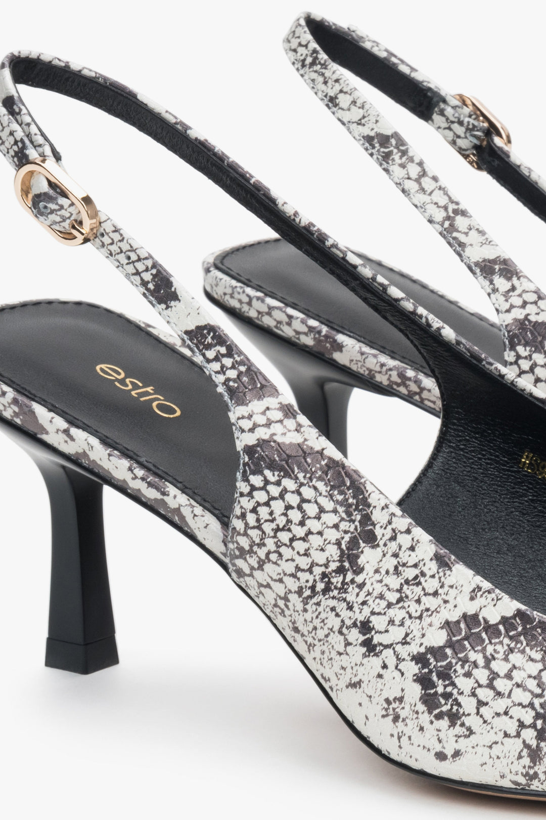 Stiletto-Pumps mit verstellbarem Fersenriemen, Estro ER00117230