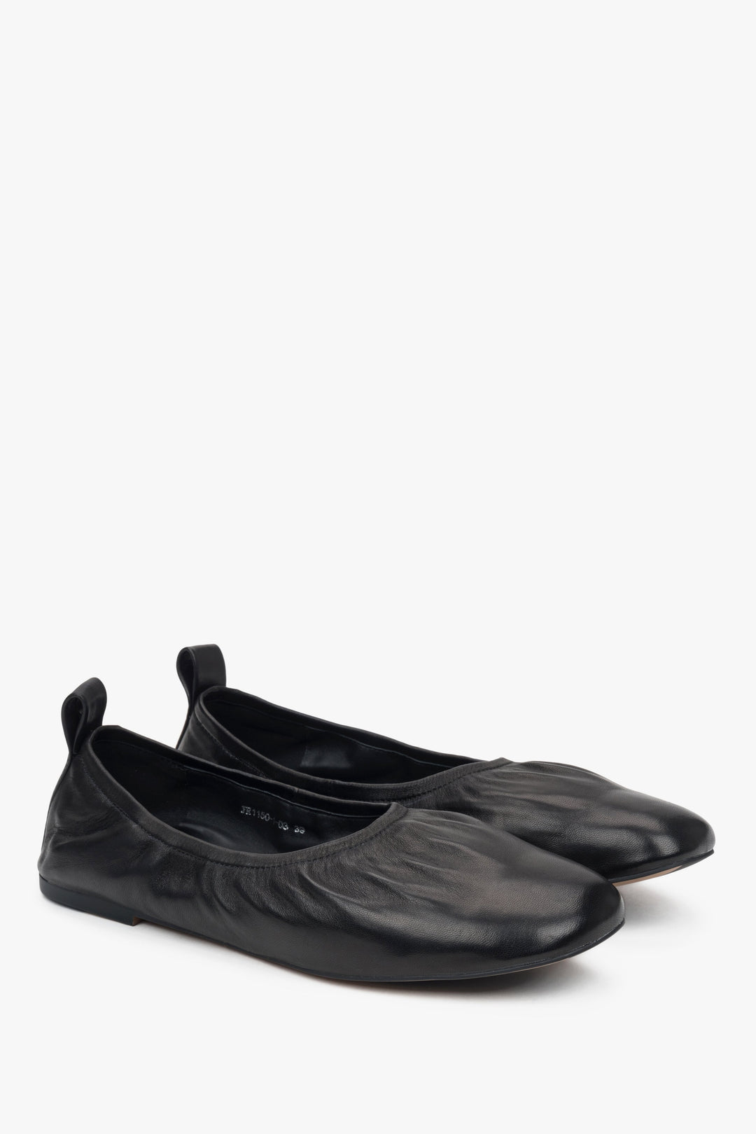 Schwarze Damen-Ballerinas aus hochwertigem Echtleder.