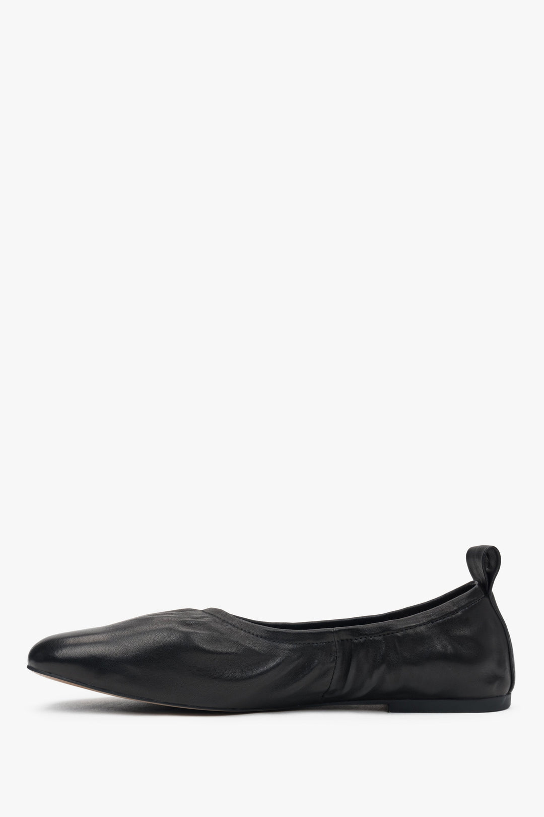 Komfortable elastische Ballerinas aus echtem Leder für Damen.