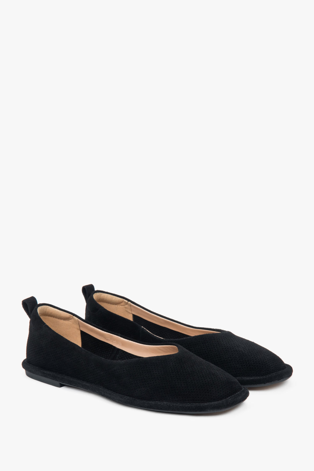 Weiche Ballerinas in Schwarz mit atmungsaktivem Design für den Sommer – Estro ER00116922