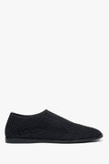 Damen-Ballerinas aus schwarzem Mesh mit Strasssteinen, Estro ER00117210