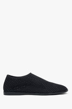 Damen-Ballerinas aus schwarzem Mesh mit Strasssteinen, Estro ER00117210
