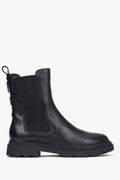 Gefütterter Leder-Chelsea-Boot für Damen in Schwarz Estro ER00116137.