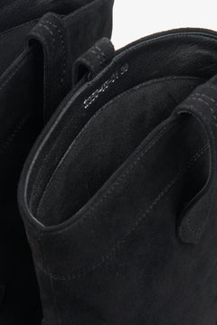 Schwarze Velourslederstiefel für Damen Estro ER00116169