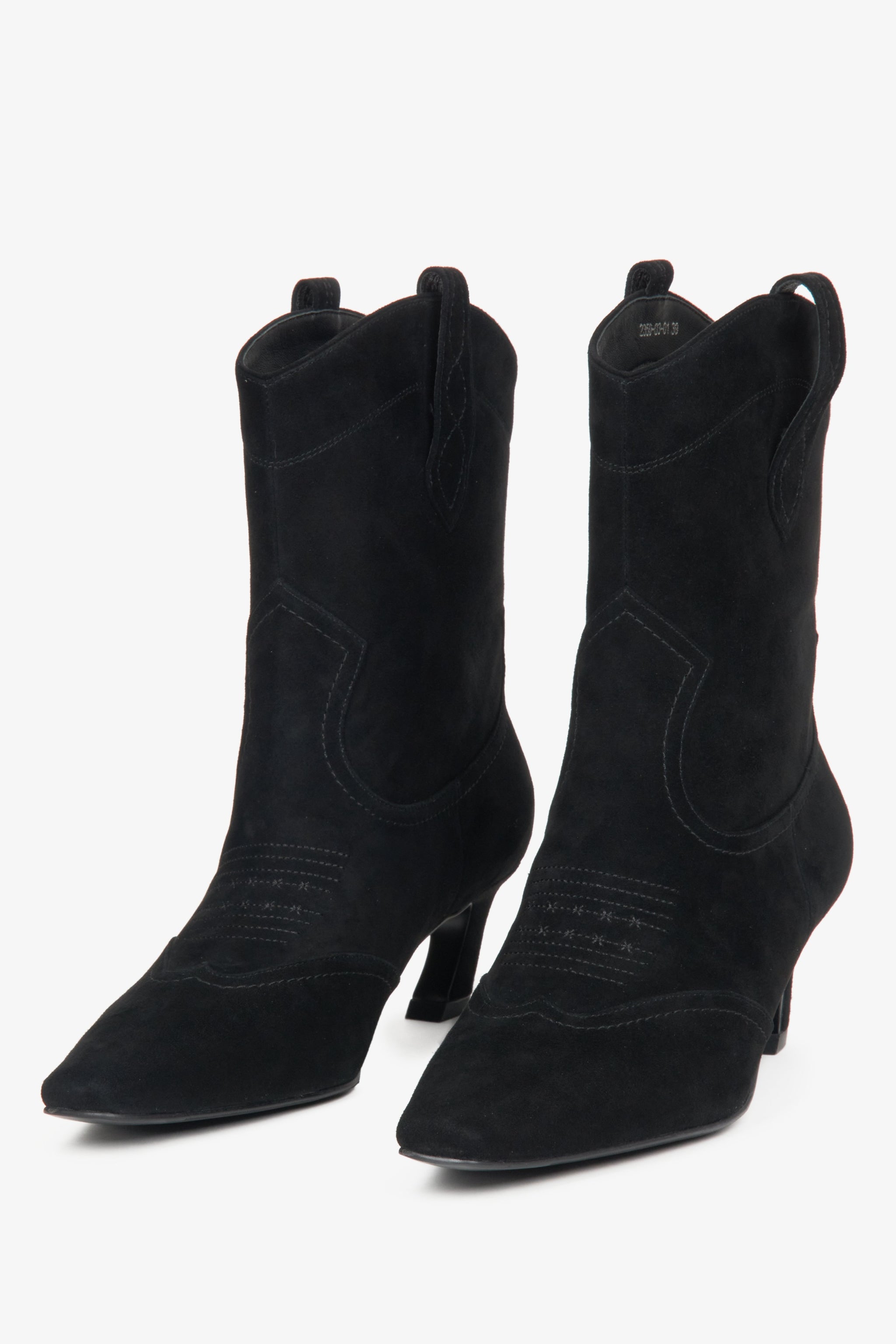 Klassische schwarze Damen-Cowboystiefel Modell Estro ER00116169