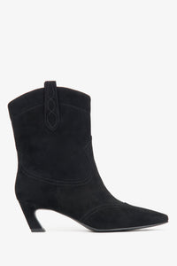 Schwarze Cowboystiefel für Damen mit 5,5 cm Blockabsatz Estro ER00116169