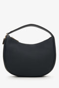 Schwarze Damen-Halbmondtasche aus echtem Leder Estro ER00114352.