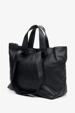 Schwarze Damen-Handtasche aus italienischem Echtleder Estro ER00111804.