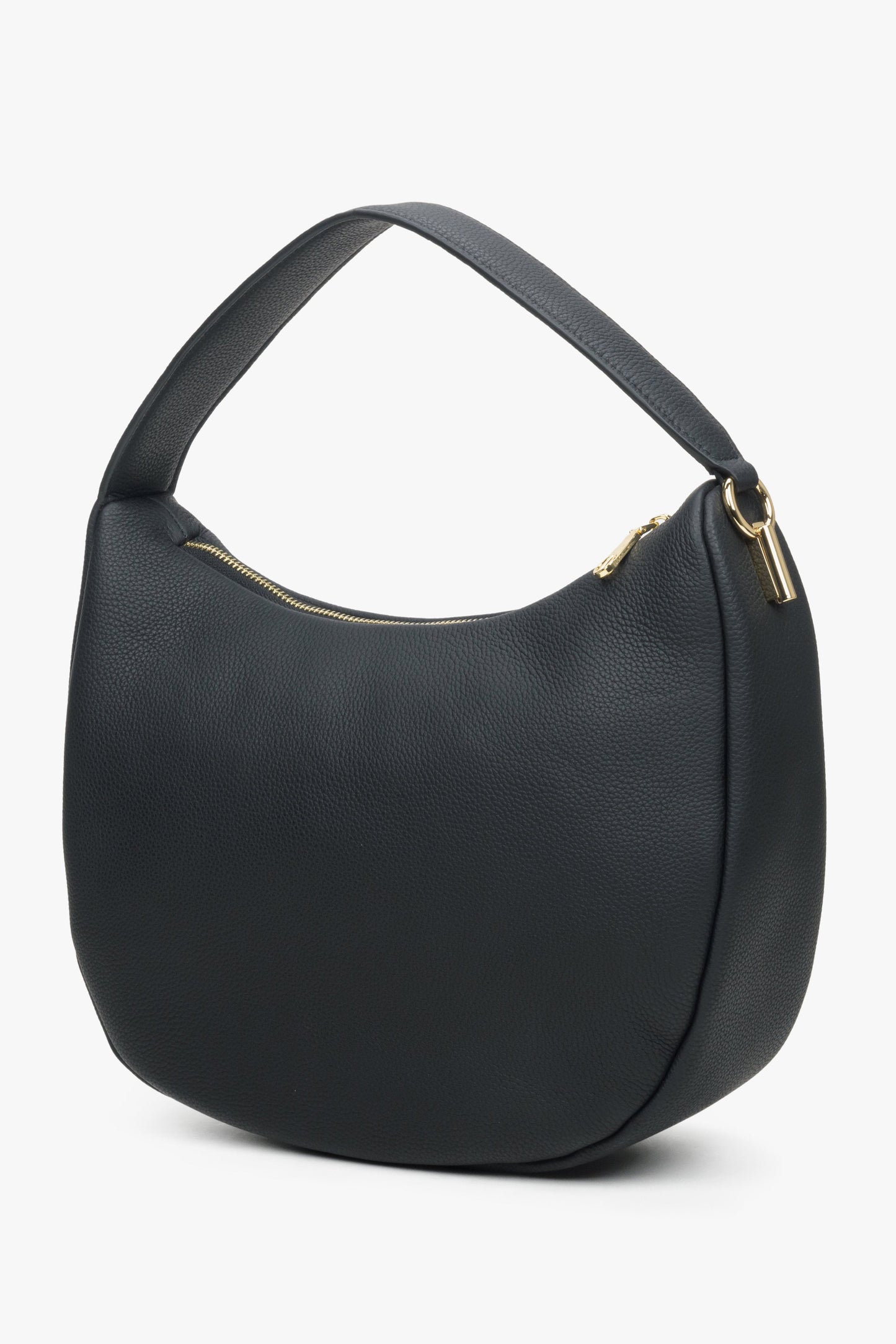 Damen-Handtasche in Halbmondform in Schwarz von Estro.