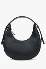 Schwarze Damen-Handtasche in Halbmondform Estro ER00116263.