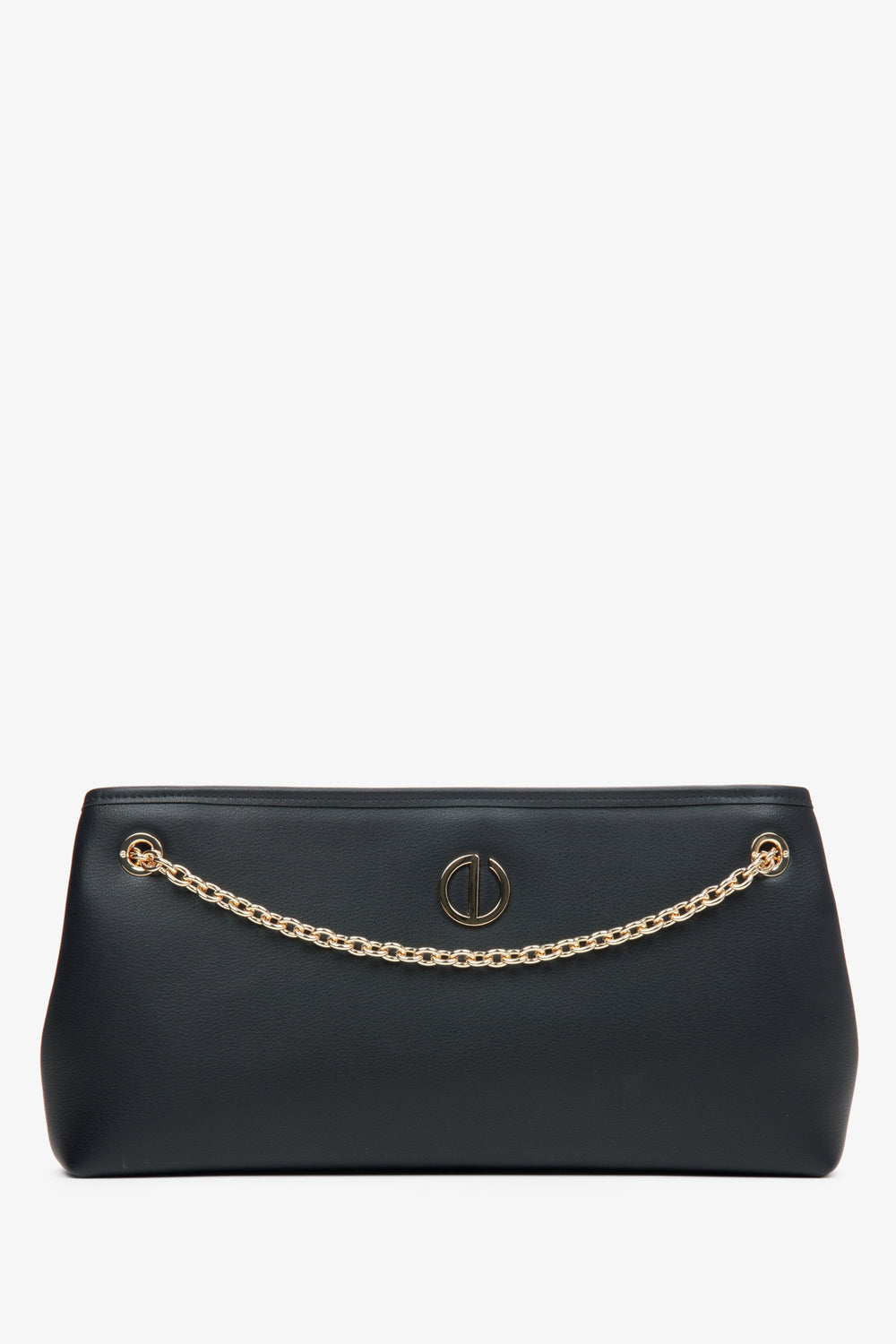 Schwarze Damen-Handtasche mit eleganter Goldkette Estro ER00114937.