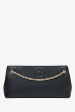 Schwarze Damen-Handtasche mit eleganter Goldkette Estro ER00114937.