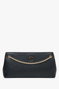 Schwarze Damen-Handtasche mit eleganter Goldkette Estro ER00114937.