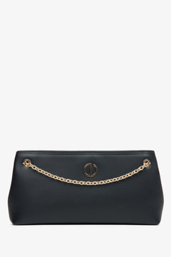 Schwarze Damen-Handtasche mit eleganter Goldkette Estro ER00114937.