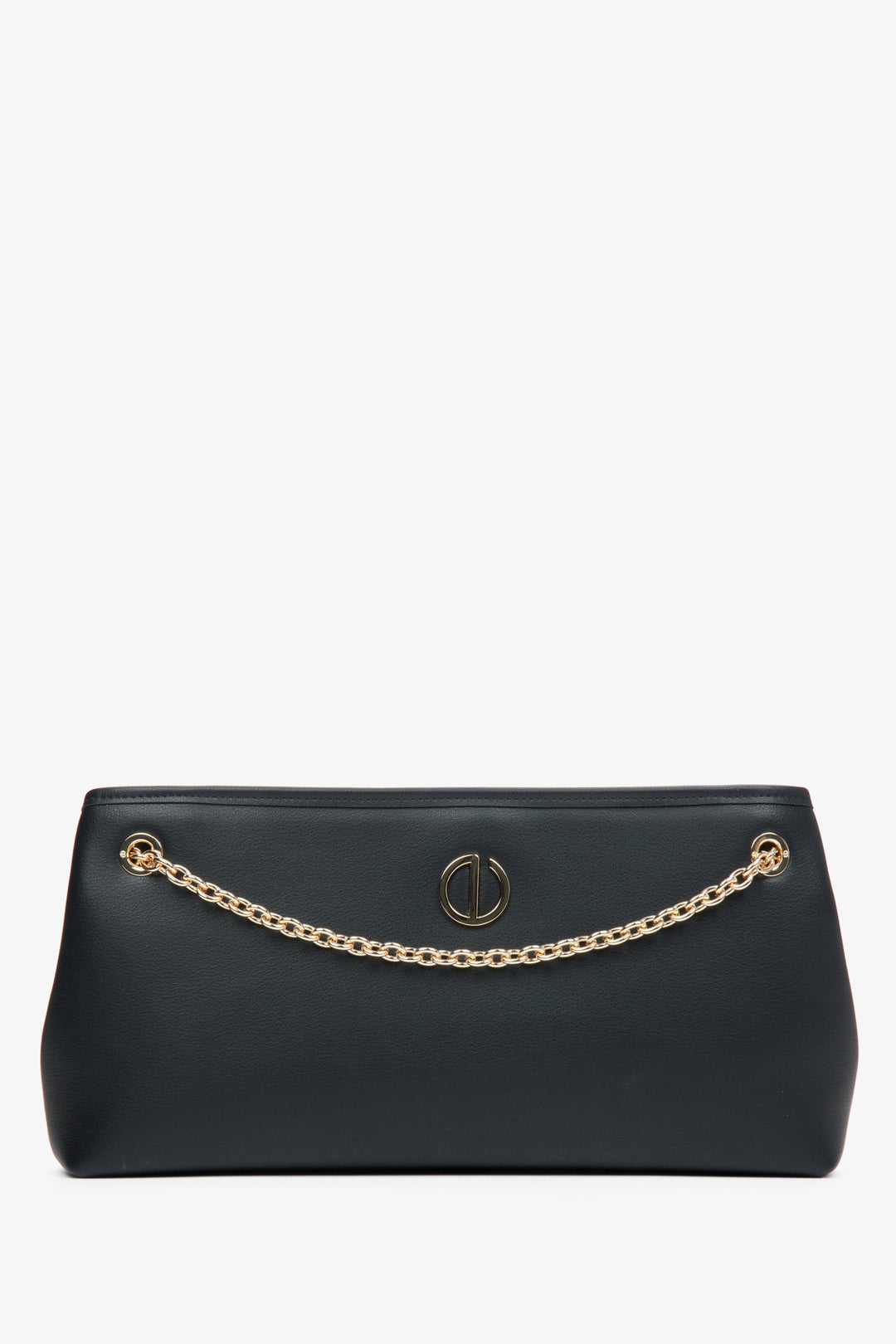 Schwarze Damen-Handtasche mit eleganter Goldkette Estro ER00114937.