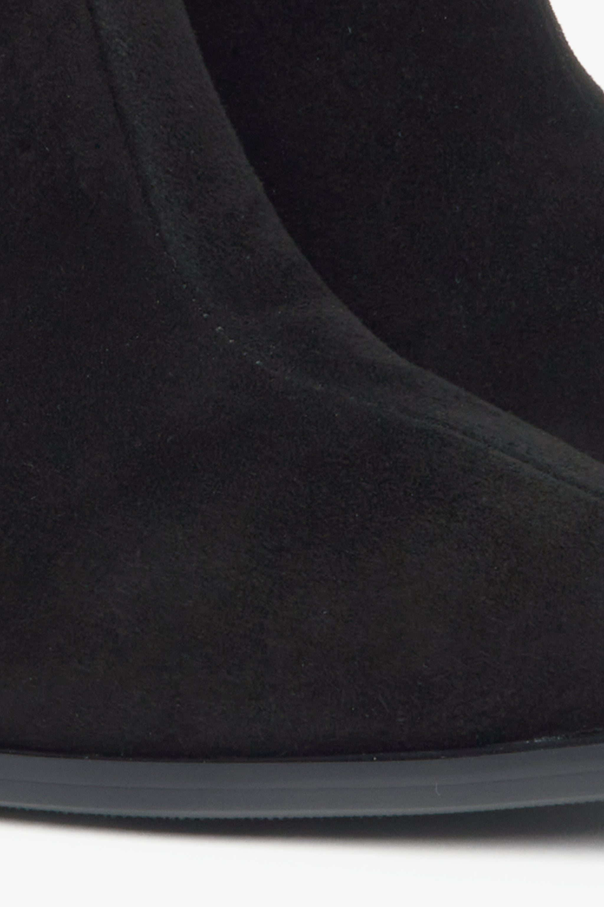 Elegante schwarze Stiefeletten für Damen mit hohem Absatz Estro ER00115877