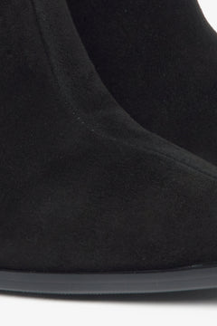 Elegante schwarze Stiefeletten für Damen mit hohem Absatz Estro ER00115877