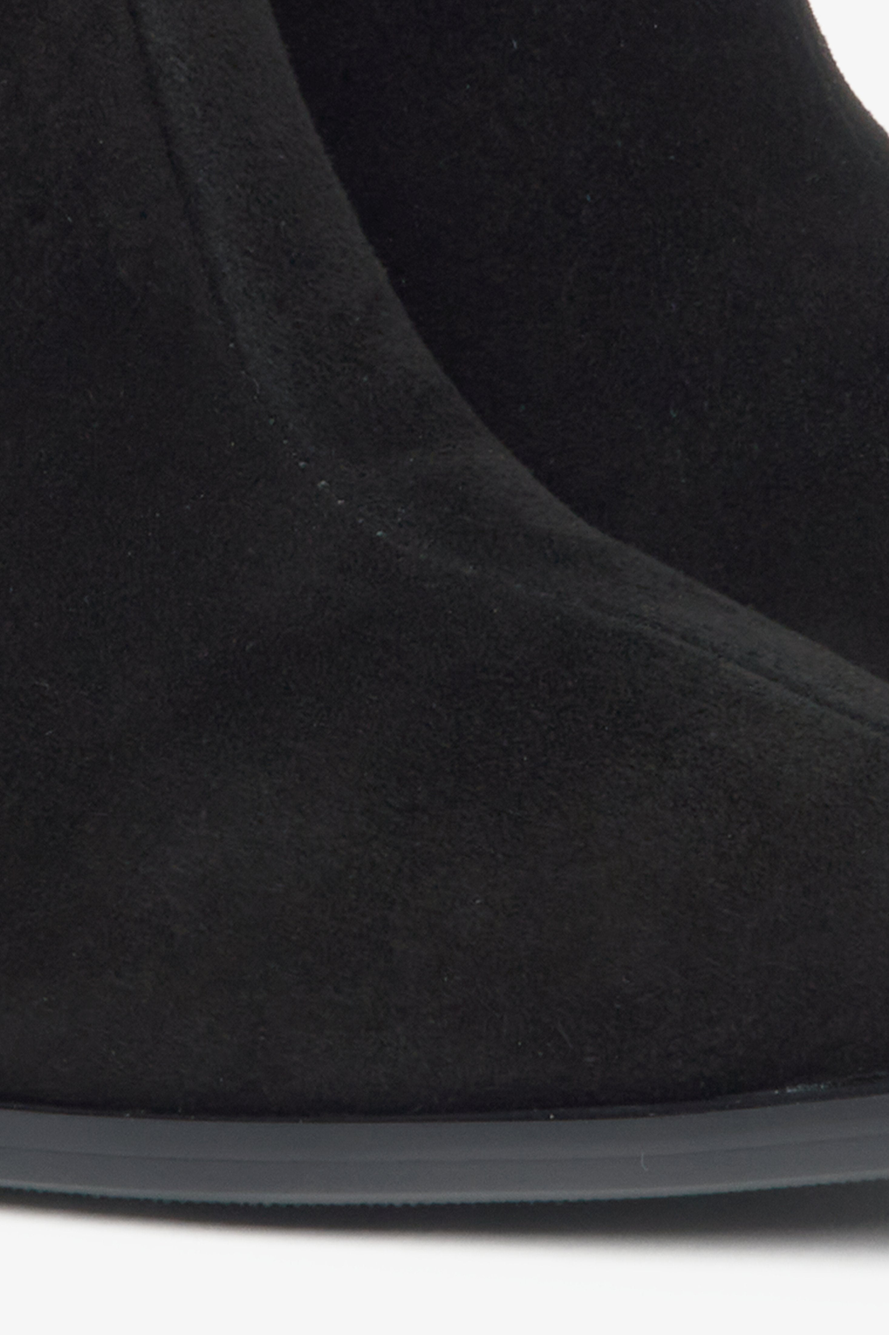 Elegante schwarze Stiefeletten für Damen mit hohem Absatz Estro ER00115877