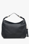 Schwarze Damen-Hobo-Bag aus edlem italienischem Echtleder Estro ER00114115.