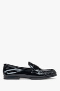 Schwarze Damen-Loafer aus glänzendem Lackleder. Estro ER00116899
