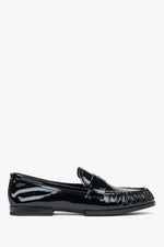 Schwarze Damen-Loafer aus glänzendem Lackleder. Estro ER00116899