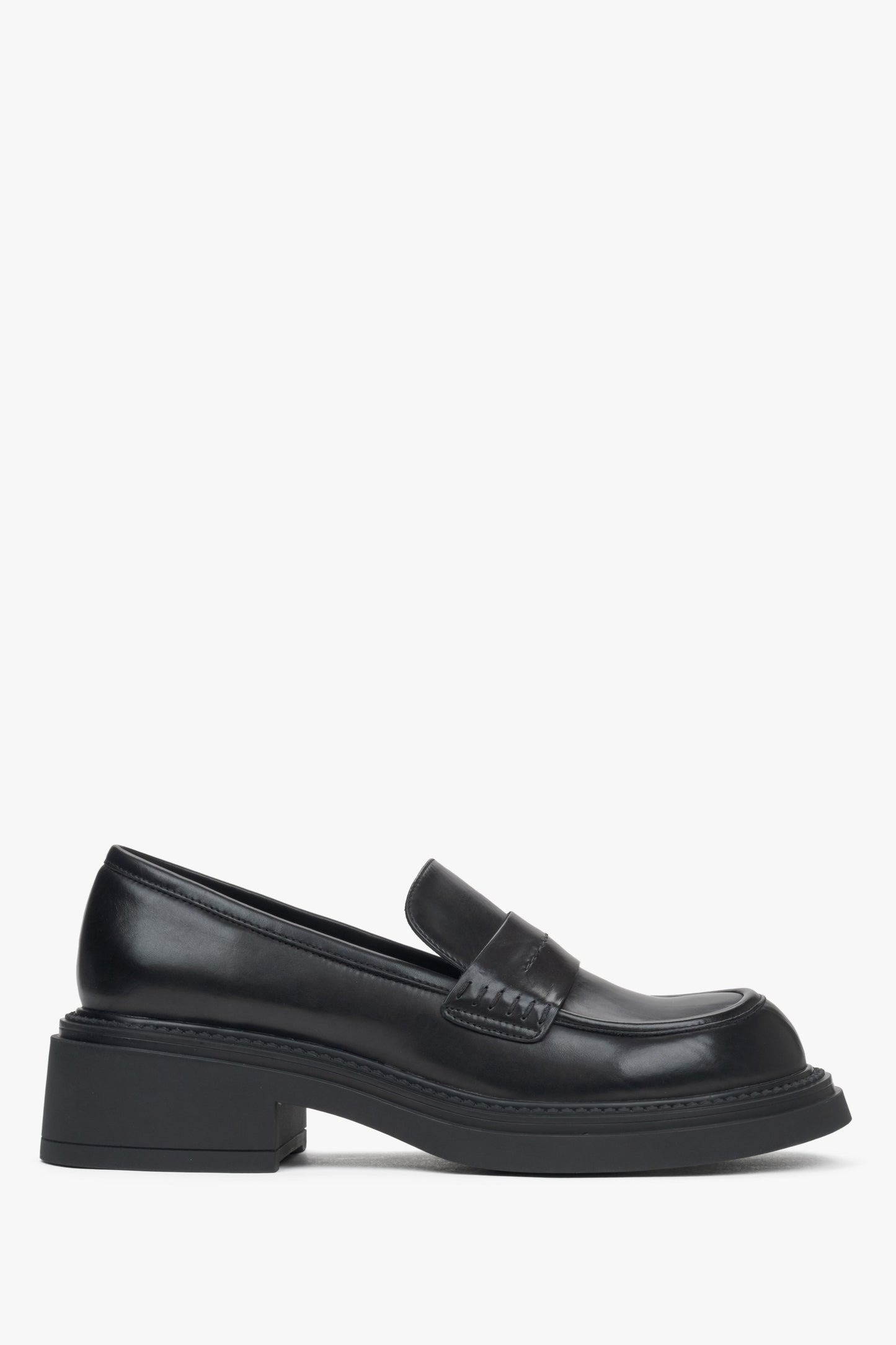 Klassische Damen Penny Loafer mit eckigem Absatz Estro ER00115903