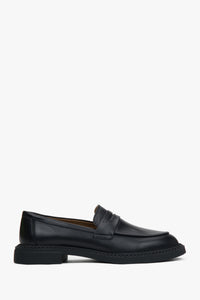 Bequeme schwarze Loafer aus echtem Leder Estro ER00117583