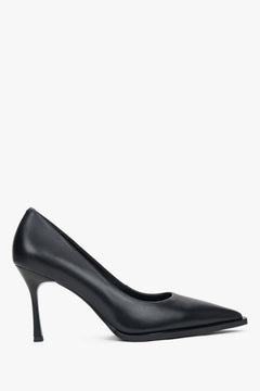 Elegante Damen-Pumps aus dunkelbraunem Echtleder in spitzer Form Estro ER00115740.