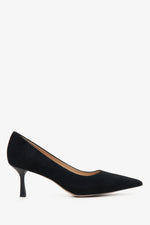 Schwarze Damen-Pumps aus weichem Veloursleder. Estro ER00114629