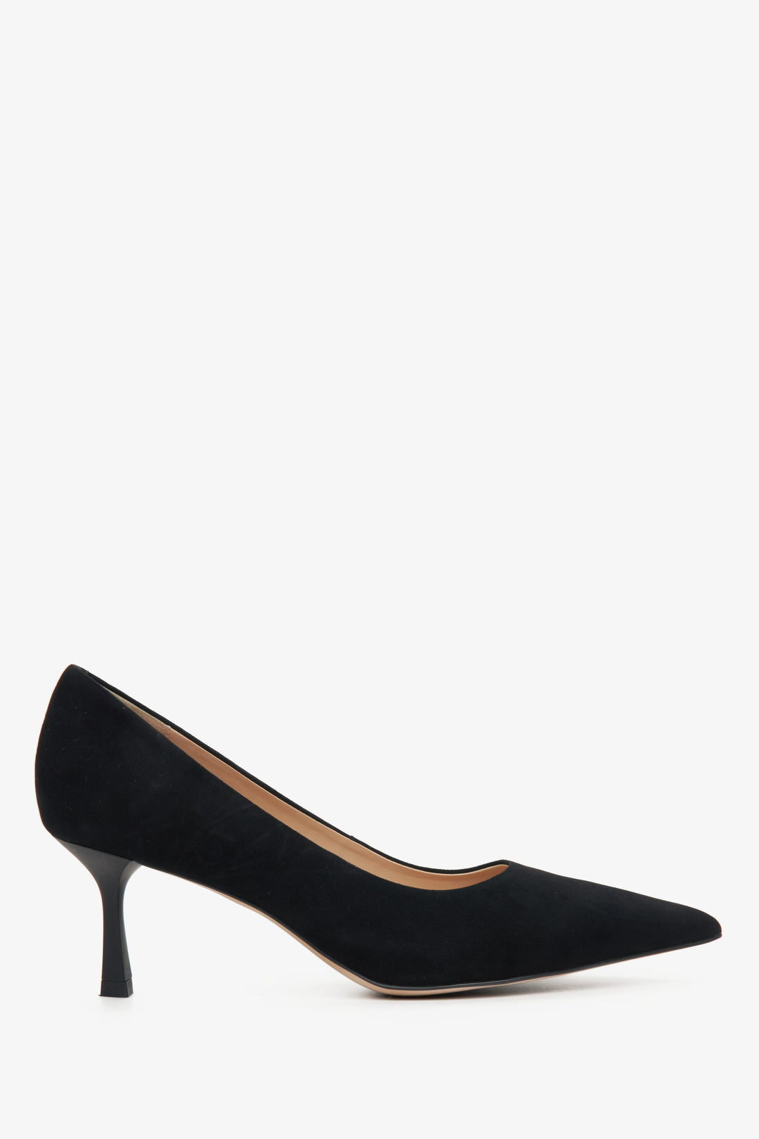 Schwarze Damen-Pumps aus weichem Veloursleder. Estro ER00114629