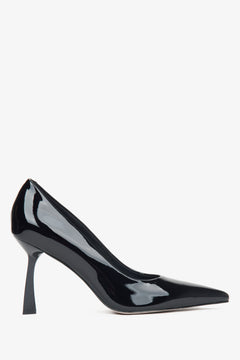 Glänzende High Heels mit spitzer Kappe aus echtem Leder Estro ER00115995