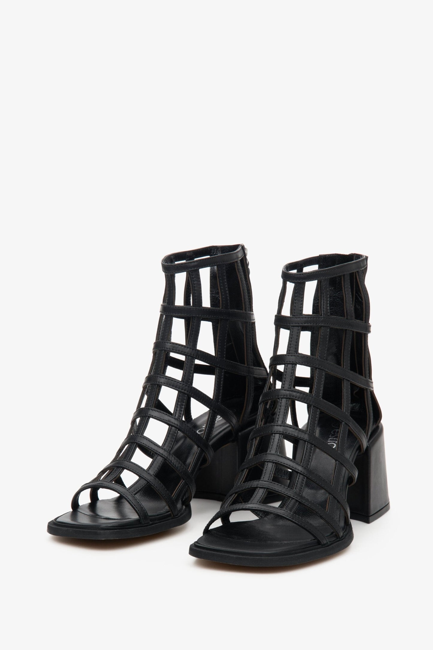 Damen-Römersandalen mit Blockabsatz von Estro - Schwarz.