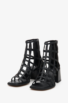 Damen-Römersandalen mit Blockabsatz von Estro - Schwarz.