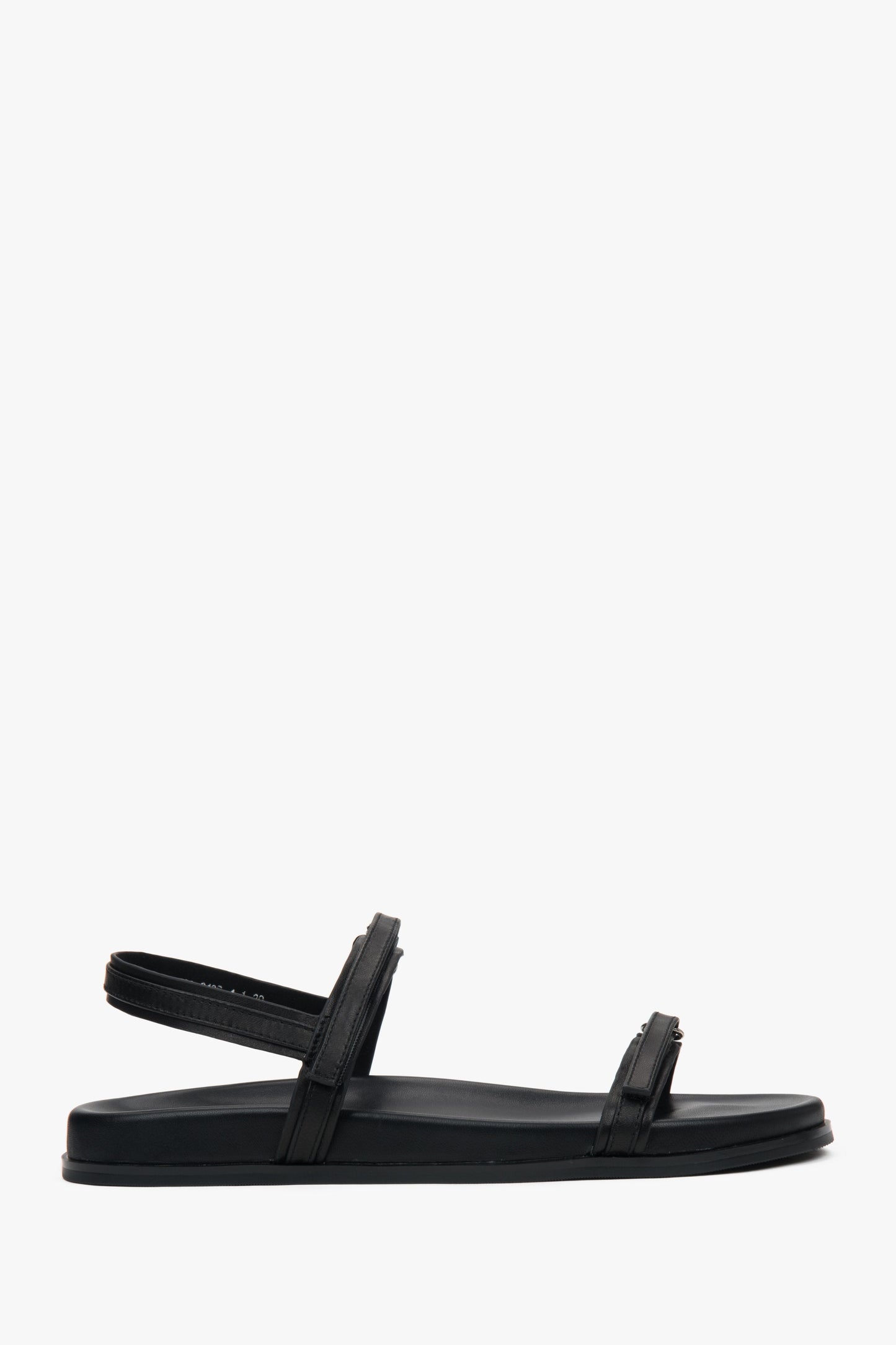 Schwarze Damen-Sandalen mit zarten Riemchen und flexibler Sohle Estro ER00117147.