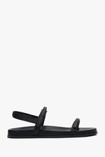 Schwarze Damen-Sandalen mit zarten Riemchen und flexibler Sohle Estro ER00117147.