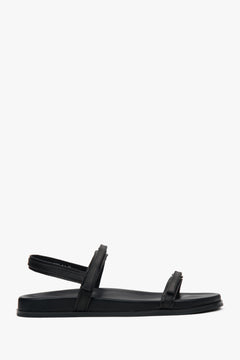 Schwarze Damen-Sandalen mit zarten Riemchen und flexibler Sohle Estro ER00117147.