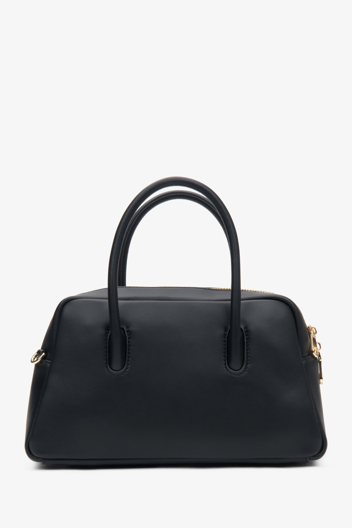 Schwarze Damen-Satchel-Tasche aus echtem Leder Estro ER00116834.