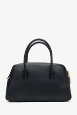 Schwarze Damen-Satchel-Tasche aus echtem Leder Estro ER00116834.