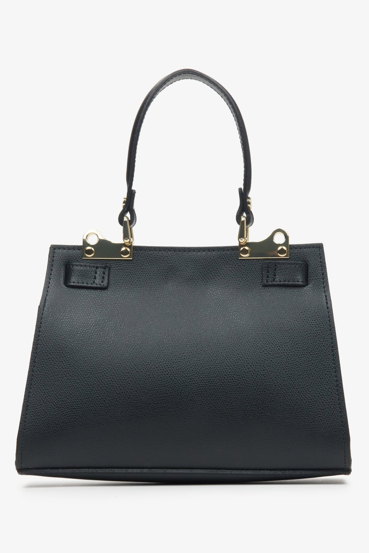 Schwarze Damen-Satchel-Tasche aus edlem italienischem Echtleder Estro ER00115408