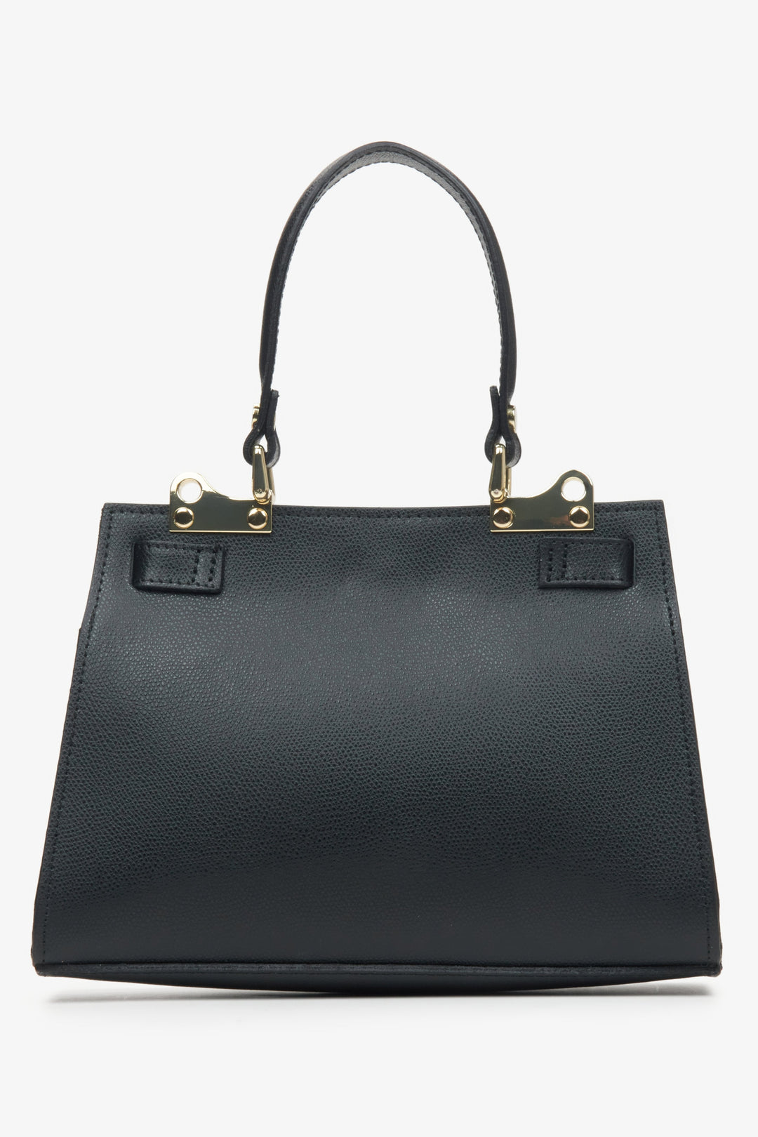 Schwarze Damen-Satchel-Tasche aus edlem italienischem Echtleder Estro ER00115408